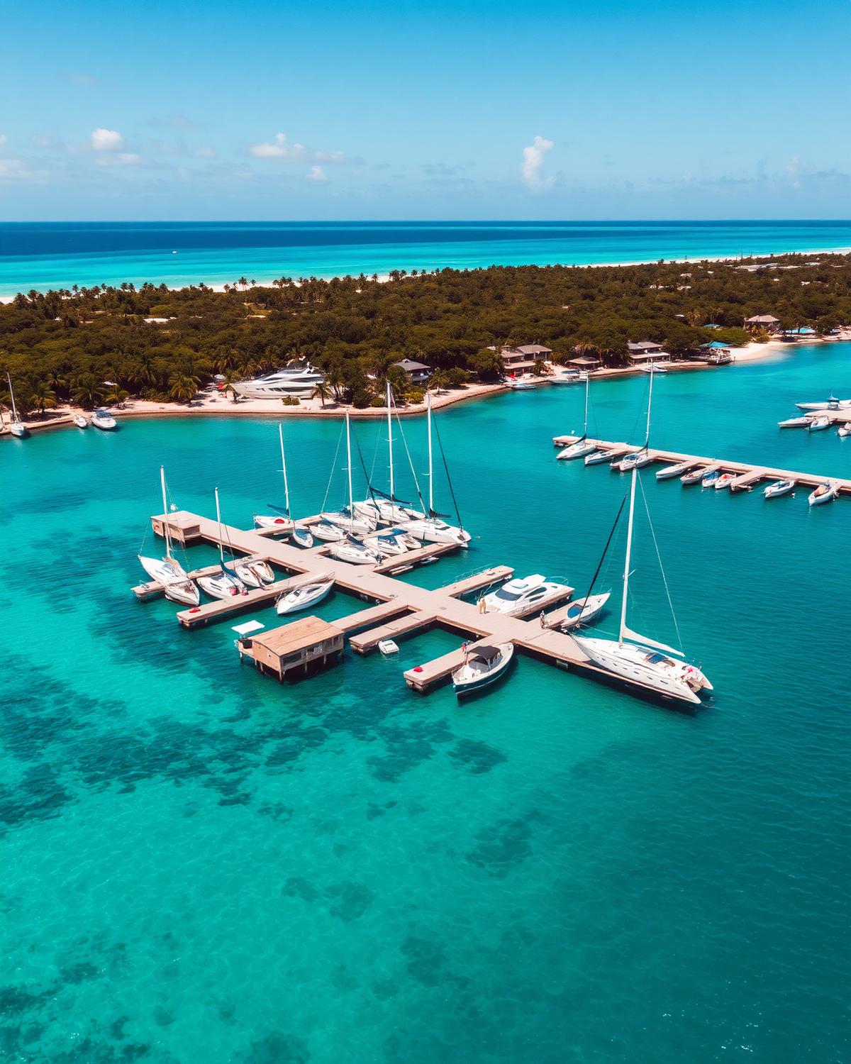 Tropical port harbor